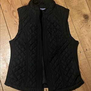 Laura Scott Black Quilted Vest